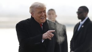 Donald Trump arrives in Switzerland ahead of his speech at Davos show image