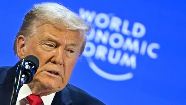 Donald Trump delivers a special address davos