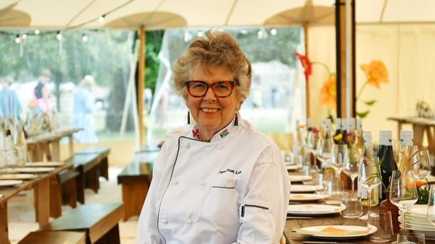 CHARLBURY, OXFORDSHIRE - AUGUST 01: (EDITORIAL USE ONLY) Restaurateur Dame Prue Leith poses for a portrait as she prepares to host a long table banquet during Wilderness Festival at Cornbury Park on August 01, 2025 in Charlbury, Oxfordshire. (Photo by Jim Dyson/Getty Images)