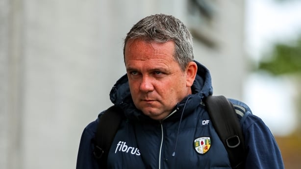 25 May 2025; Antrim manager Davy Fitzgerald before the Leinster GAA Hurling Senior Championship Round 5 match between Offaly and Antrim at Glenisk O'Connor Park in Tullamore, Offaly. Photo by Michael P Ryan/Sportsfile