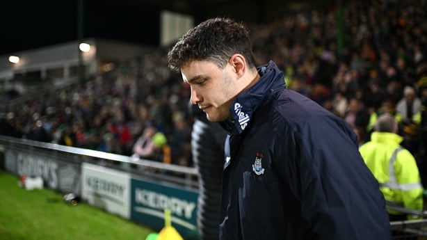 15 February 2025; Eoghan O'Donnell of Dublin walks the pitch before the Allianz Football League Division 1 match between Kerry and Dublin at Austin Stack Park in Tralee, Kerry. Photo by Brendan Moran/Sportsfile