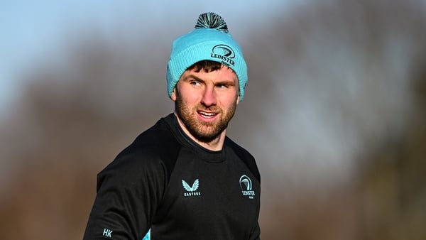 5 January 2026; Hugo Keenan during Leinster Rugby squad training at UCD in Dublin. Photo by Shauna Clinton/Sportsfile