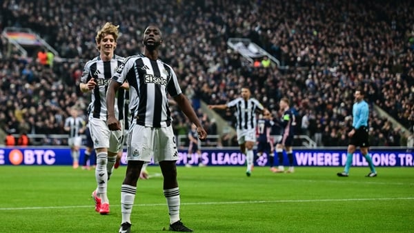 Yoane Wissa celebrates his goal against PSV