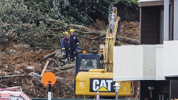 Rescue services try find missing people after a landslip in New Zealand