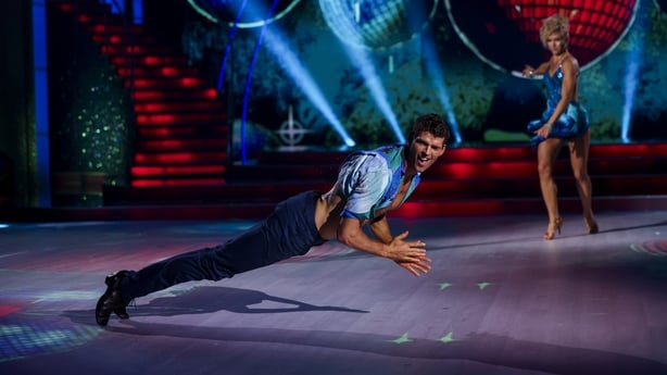 Olympian Philip Doyle waltzes with pro dancer Daniela Roze on Dancing with the Stars Photo: Kyran O'Brien