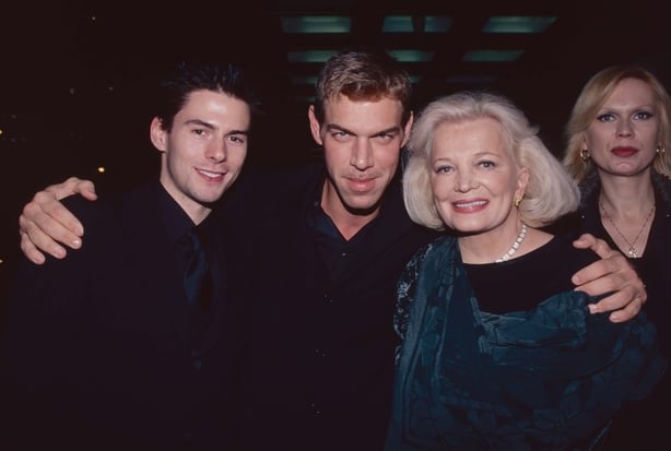 Makeup artist Kevin Kevyn Aucoin with Gena Rowlands