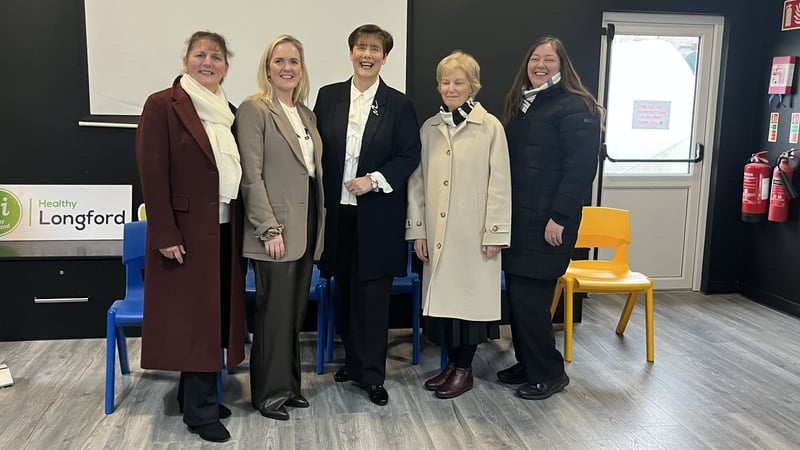 Minister Norma Foley meeting community representatives at the Attic House in Longford today