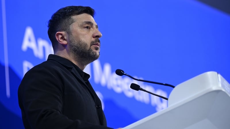 The speech to the Davos elite came minutes after Ukrainian President Volodymyr Zelensky had met with US President Donald Trump
