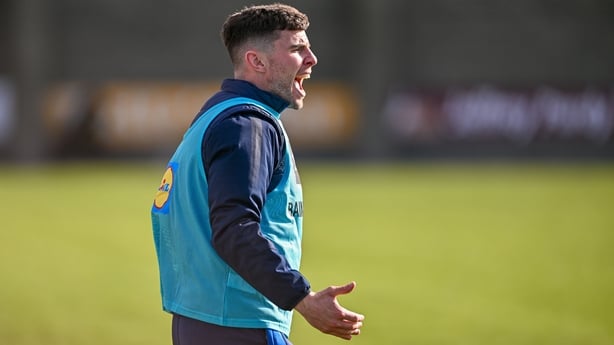 Clare manager Wayne Freeman during the Lidl LGFA National League Division 3 final match between Clare and Roscommon at St Brendan's Park in Birr, Offaly.