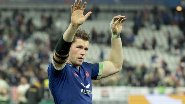 Thibaud Flament of France salutes the supporters following the Autumn Nations Series 2025 rugby match between France and South Africa (Springboks) at Stade de France on November 8, 2025 in Saint-Denis near Paris, France