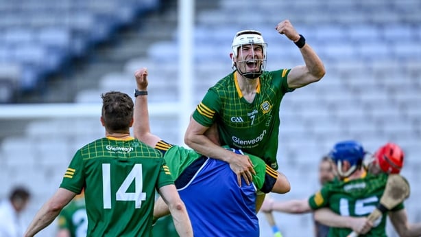 Simon Ennis of Meath, 7, celebrates after his side's victory in the Christy Ring Cup Final match between Derry and Meath at Croke Park in Dublin. Photo by Harry Murphy/Sportsfile