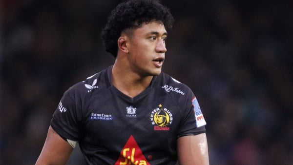 EXETER, ENGLAND - DECEMBER 28:Exeter Chiefs' Greg Fisilau during the Gallagher PREM match between Exeter Chiefs and Leicester Tigers at Sandy Park on December 28, 2025 in Exeter, England. (Photo by Bob Bradford - CameraSport via Getty Images)