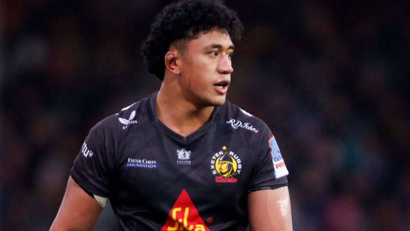 EXETER, ENGLAND - DECEMBER 28:Exeter Chiefs' Greg Fisilau during the Gallagher PREM match between Exeter Chiefs and Leicester Tigers at Sandy Park on December 28, 2025 in Exeter, England. (Photo by Bob Bradford - CameraSport via Getty Images)