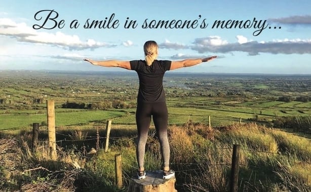 Bryonny Sainsbury photo standing in a field with caption