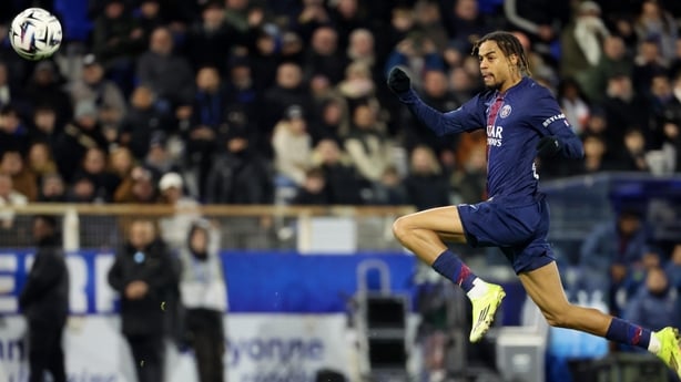  Bradley Barcola of Paris Saint-Germain