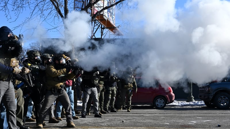 Federal agents fire tear gas at protestors in Minneapolis, Minnesota