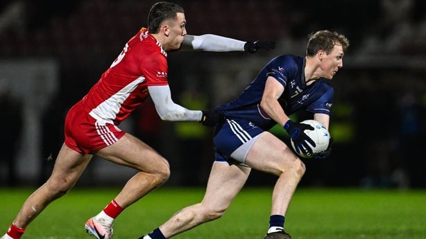  Brian Byrne of Kildare in action against Conn Kilpatrick of Tyrone - 2026 Allianz Football League