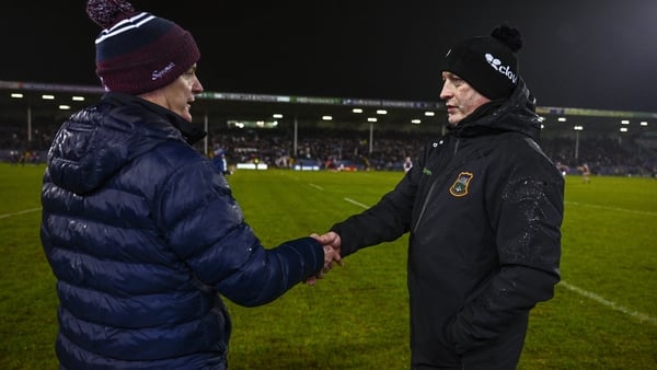 Galway manager Micheál Donoghue, left, and Tipperary manager Liam Cahill