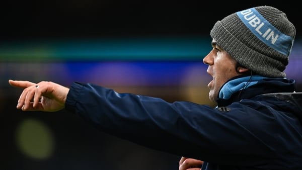 24 January 2026; Dublin manager Ger Brennan during the Allianz Football League Division 1 match between Dublin and Donegal at Croke Park in Dublin. Photo by Seb Daly/Sportsfile