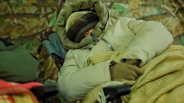 A person wrapped up against the cold