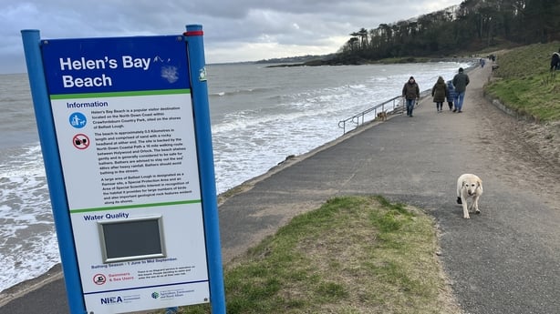 A view of the coastal walk at St Helens Bay in County Down