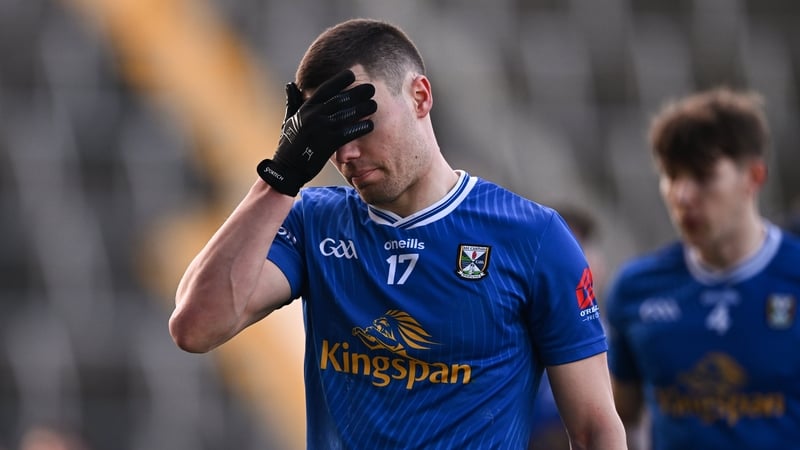 Cavan's Tristan Noach-Hofmann reacts after his side's defeat to Cork