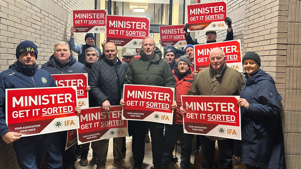 IFA members protest outside Bord Bia over Murrin decision