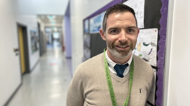 Photo shows School principal Mick Byrne