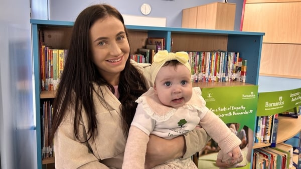 Photo shows Sarah Kelly with baby Demi