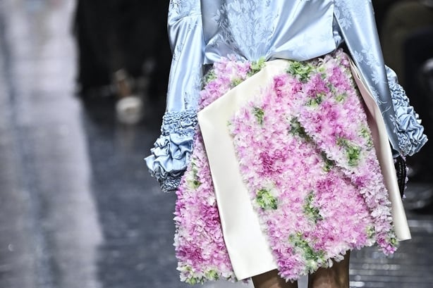 A model presents a creation for Christian Dior during the Women's Haute Couture Spring/Summer 2026 collection fashion show as part of the Paris Haute Couture Fashion Week, in Paris, on January 26, 2026. (Photo by JULIEN DE ROSA / AFP)