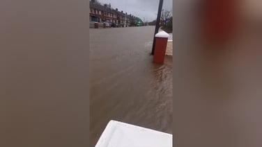Storm Chandra brings flooding to Nutgrove Avenue, Dublin