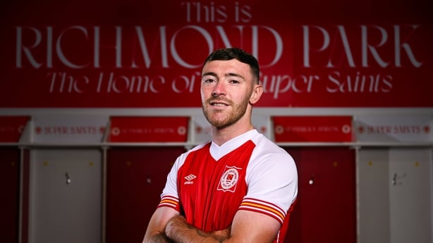 St Patrick's Athletic new signing Ryan Edmondson poses for a portrait during his unveiling at Richmond Park in Dublin.
