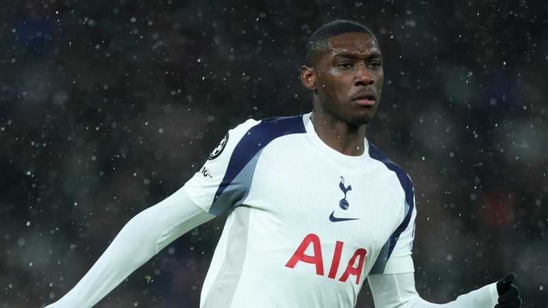 Randal Kolo Muani of Tottenham Hotspur running during the UEFA Champions League 2025/26 League Phase MD7 match between Tottenham Hotspur and Borussia Dortmund at Tottenham Hotspur Stadium on January 20, 2026 in London, England.