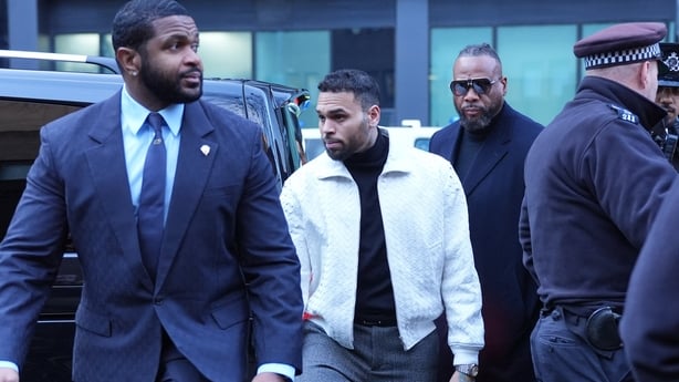 Chris Brown arrives at court