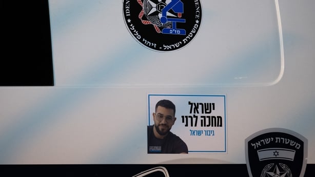 A vehicle, carrying the body of the last Israeli hostage remaining in Gaza arrives the Abu Kabir Forensic Institute 