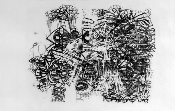 Artwork from the late Beatle Stuart Sutcliffe goes on display at the Beatles Museum in Liverpool, Merseyside Photo: Peter Byrne/PA Wire