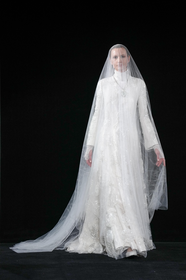 A model at the Valentino Couture show