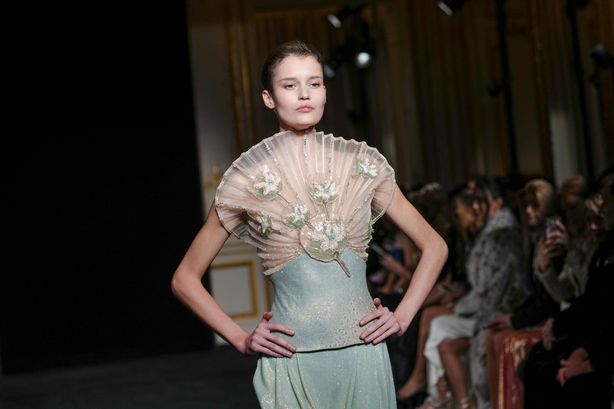 A model at the Valentino Couture show