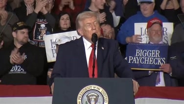 Trump says another 'armada' floating towards Iran right now