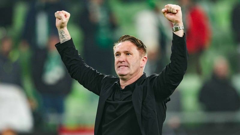 Keane celebrates after Ferencvaros's 2-1 win over Rangers in December