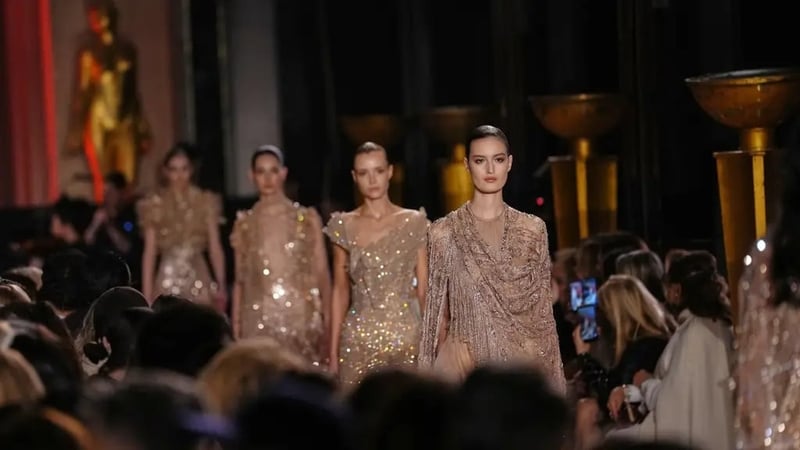 Elie Saab looked at the Seventies for haute couture inspiration