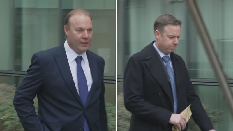 James Mansfield (L) and Patrick Mansfield appeared in court charged with multiple counts of money laundering