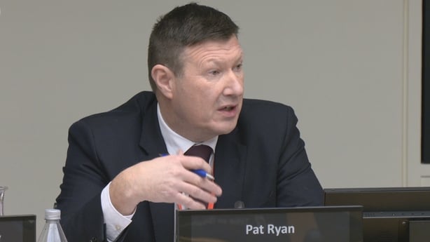 Pat Ryan speaking to an Oireachtas Committee