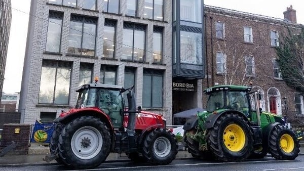 An IFA protest outside the Bord Bia offices in Dublin