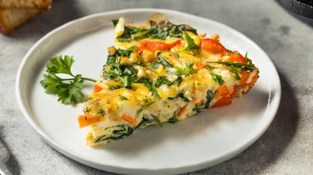 Homemade Egg and Spinach Frittata with Feta