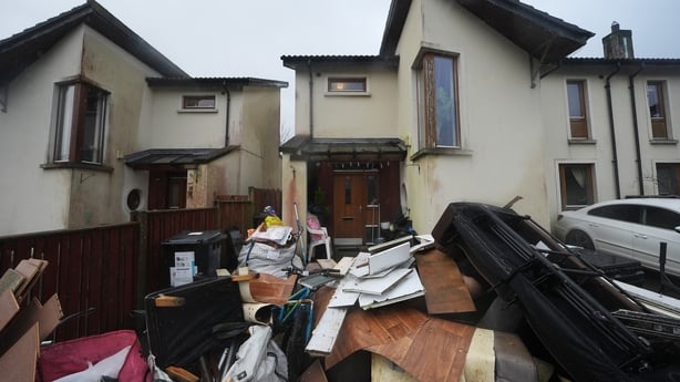 Storm Chandra damaged homes in Aughrim in County Wicklow
