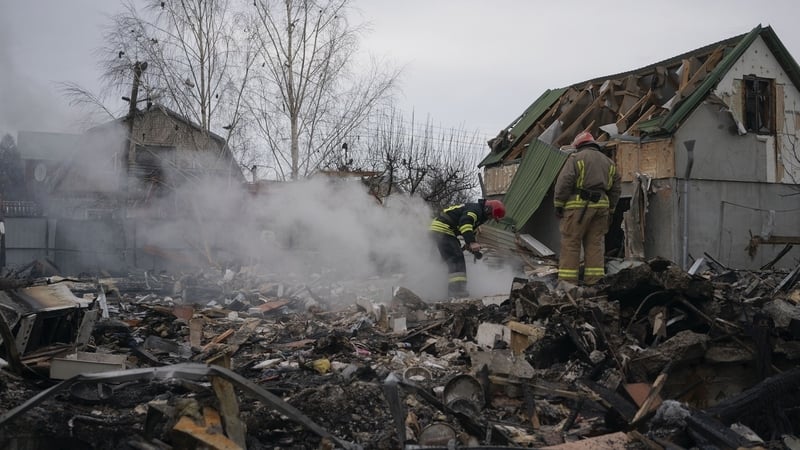 The aftermath of a Russian Shahed drone attack in Vilnyansk, Zaporizhia, Ukraine