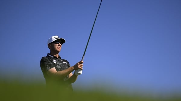 LA JOLLA, CALIFORNIA - JANUARY 29: Seamus Power of Ireland plays his shot from the second tee during the first round of the Farmers Insurance Open 2026 at Torrey Pines South Course on January 29, 2026 in La Jolla, California. (Photo by Orlando Ramirez/Get