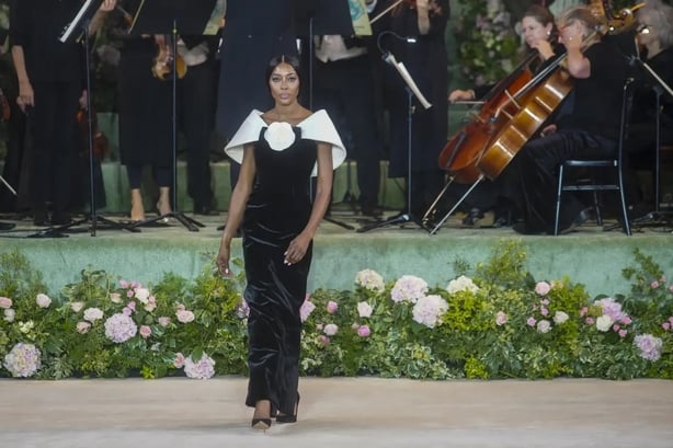 Naomi Campbell on the catwalk for Richard Quinn at spring/summer 2026 London Fashion Week 