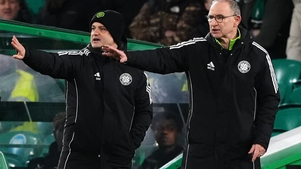 Celtic interim manager Martin O'Neill (right)